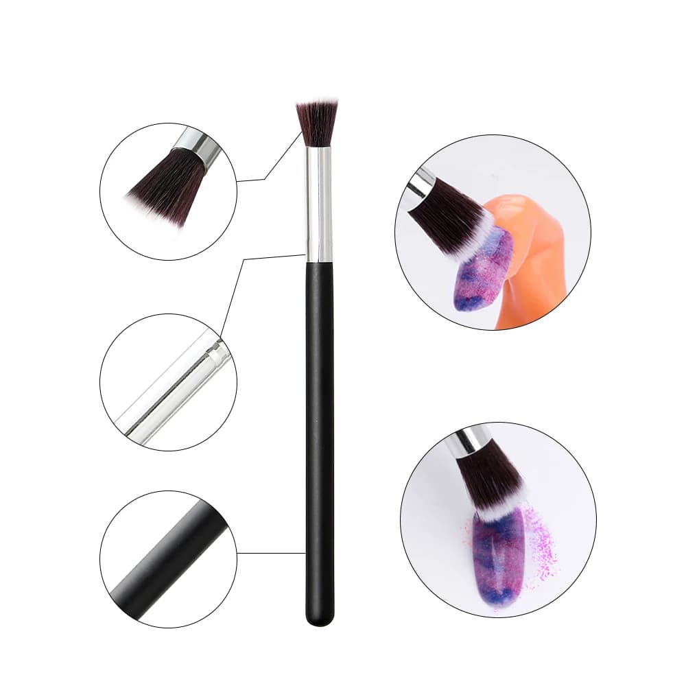 BNG 1/5pcs Morbido Nail Dip Powder Brush Spazzole per immersione Nail Art FAI DA TE Acrilico Cleaner Pulizia della polvere Glitter Remover Strumenti per manicure