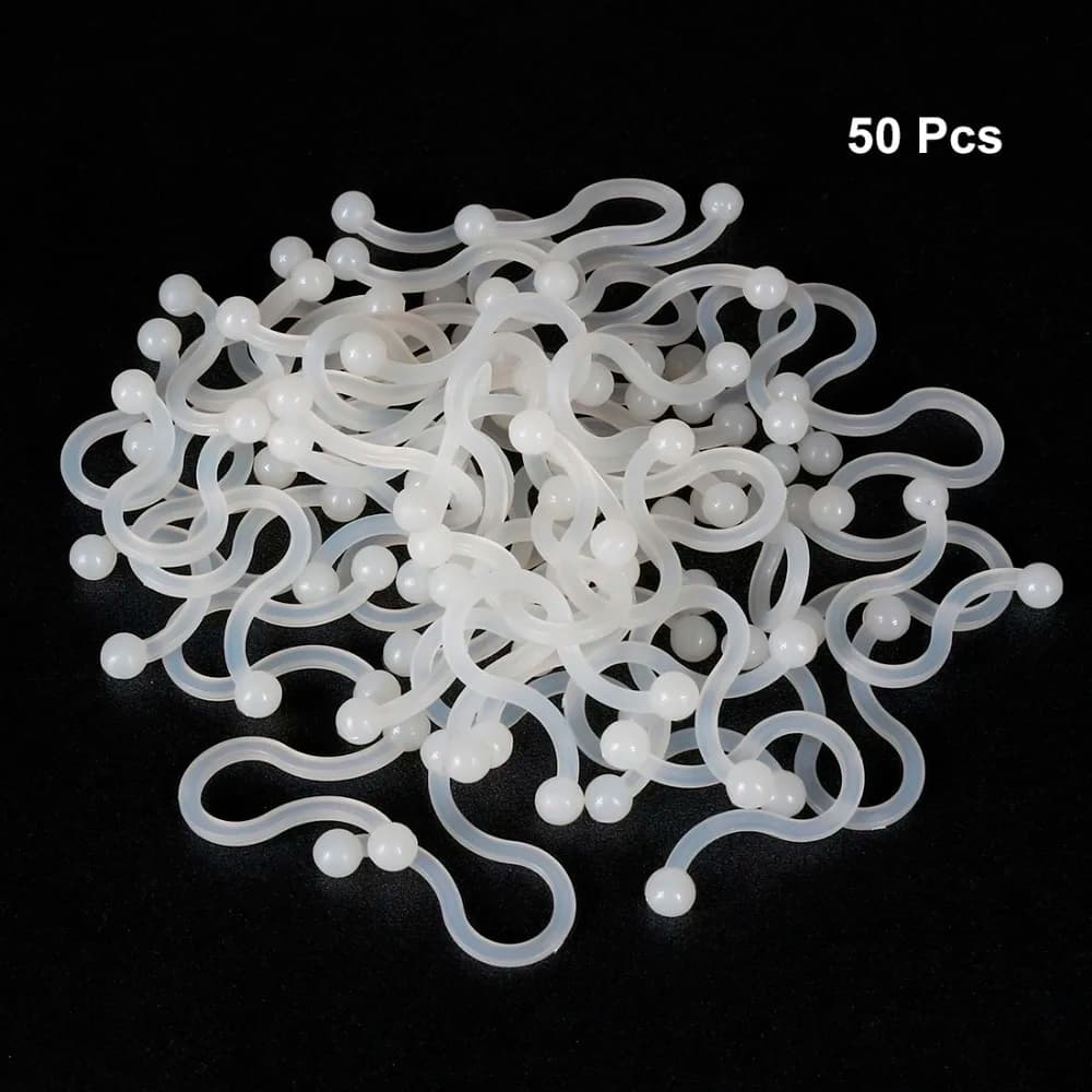 50 pz Forma di U Twist Bundle Blocco Fascette per cavi Fascette riutilizzabili Twist Gestione del cavo Fit Cavo Dia 7mm/10.5mm Nylon Risparmia spazio