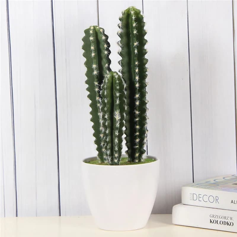 Singolo Fiore Artificiale di Simulazione Pianta di Cactus Foglia Verde Per Il Giardino di Casa Decorazione Della Festa Nuziale Impianto FAI DA TE Accessori Da Parete