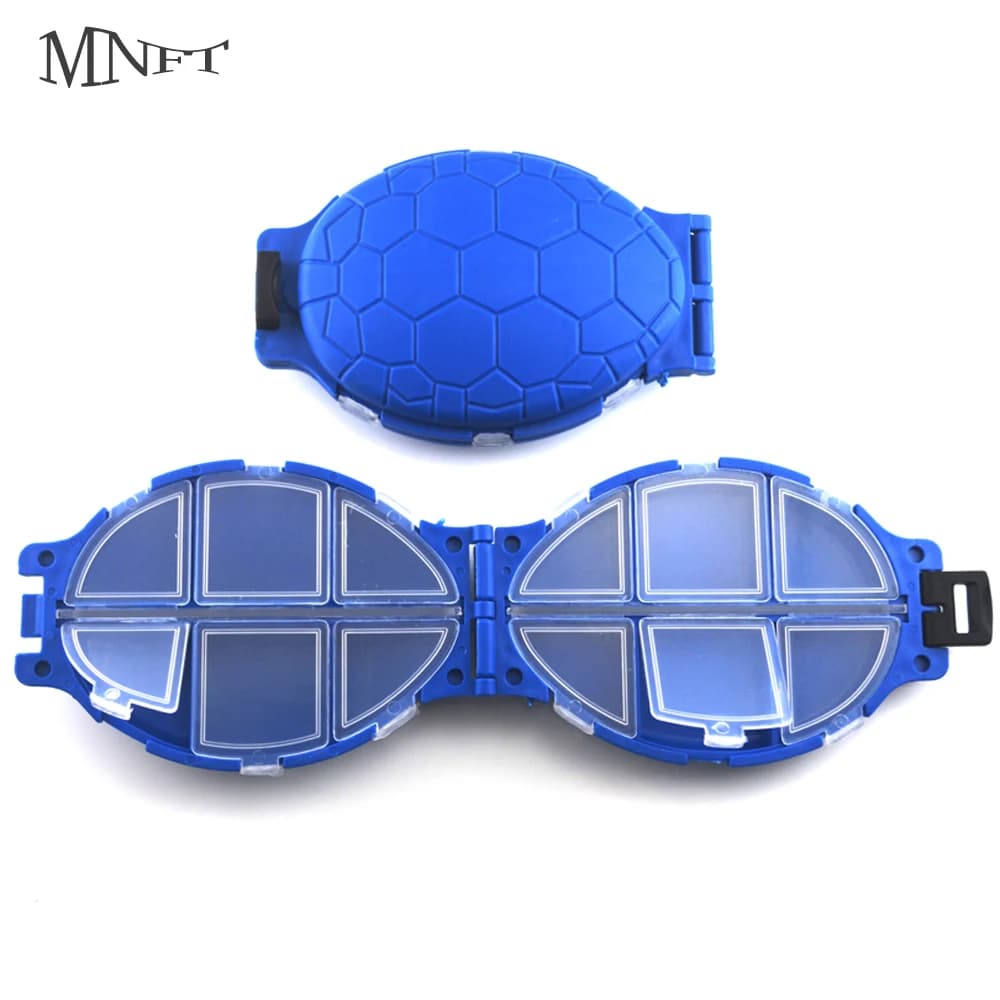 MNFT 1 pc fishing bait hooks storage box equipment fishing box shaped like black blue turtle