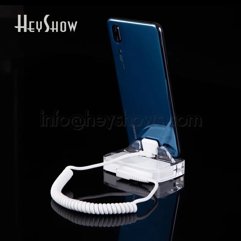 Acrylic Mobile Phone Stand with Anti-Theft Alarm Burglar Alarm Holder for Display Stands