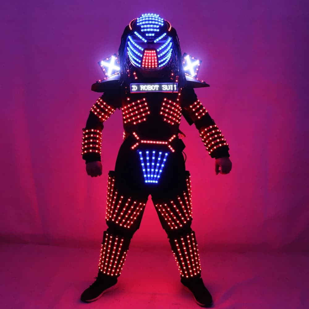 LED Robot costumi vestiti luci a LED luminoso spettacolo di danza del palcoscenico vestito per Night Club