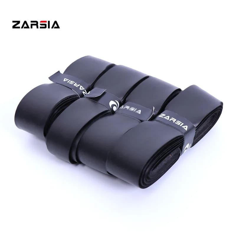 PU ZARSIA 2 pieces black leather handle for tennis racket