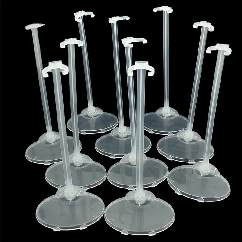 10/20 pz/lot transparent support for dolls support for display figure toy transparent color Prop Up pattern mannequin