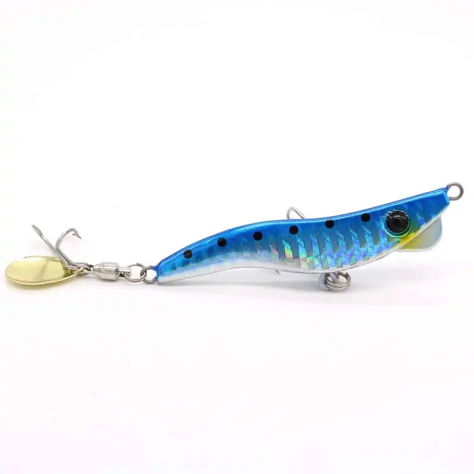 CASTFUN 13g 19g 28g 40g Metalmaru Jig lento a forma di gamberetti Jig in metallo con cucchiaio e gancio Richiamo in metallo