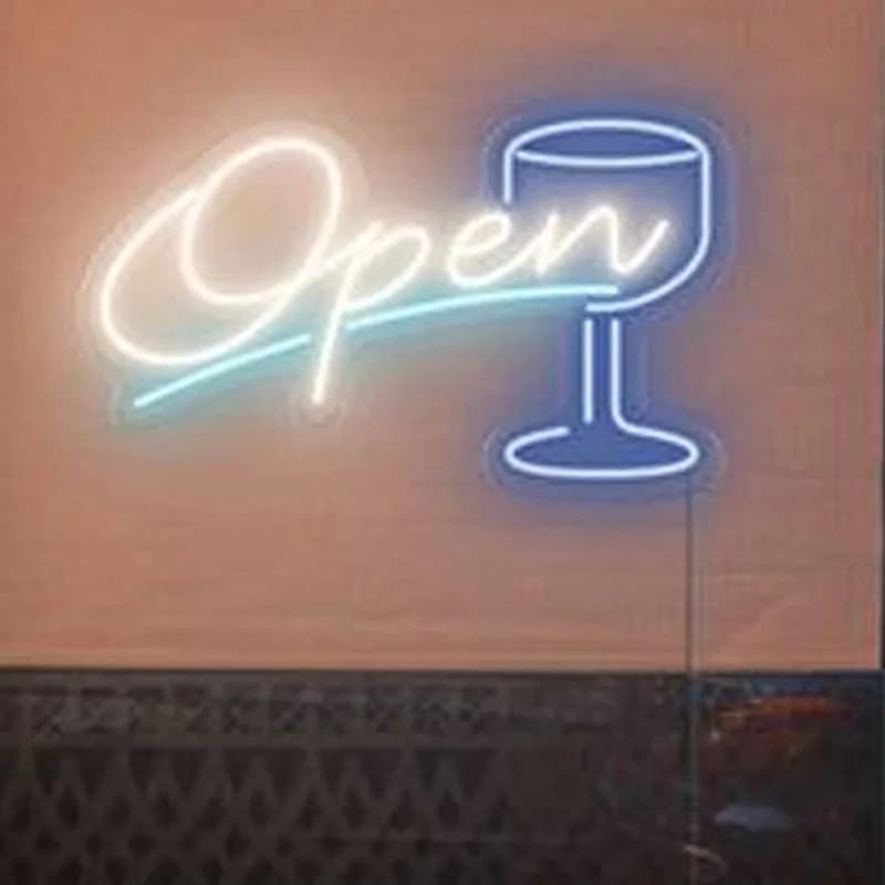 Insegna al neon Beer Bar aperta con tazza Party Room Affiche Wall Man Cave Room Decor Fatto a mano All'interno della stanza Decor Luci Illuminazione Letras