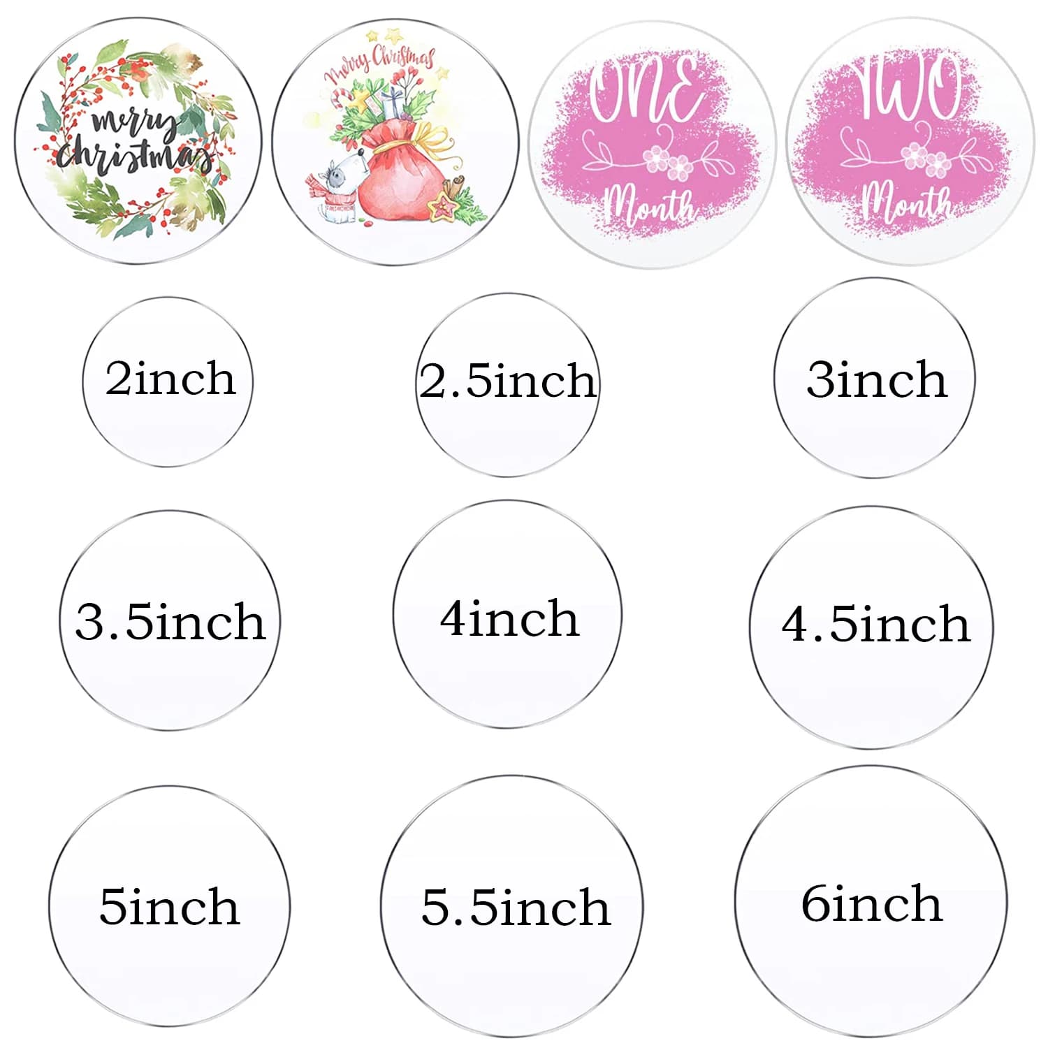 15/30/50PCS Clear Acrylic Circle Disc for Painting, Round Acrylic Sheet Ornaments Ornament Blanks for DIY, Art Craft, Engraving