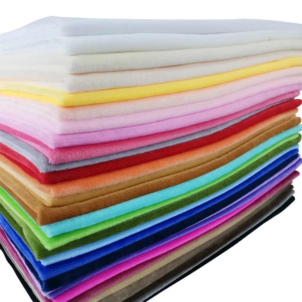CHEONET Fabric --- Short Plush Fabric Super Soft Plush Polar Fleece For Sewing Dolls DIY Handmade Textile Cloth For Toys Flannel
