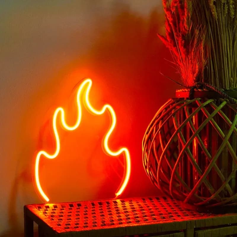 Insegna al neon personalizzata Insegna al fuoco USB Luce al neon a led Decorazioni per la casa Luce al neon personalizzata Camera Ufficio Lampada al neon Ins Art Decorazione da parete personalizzata