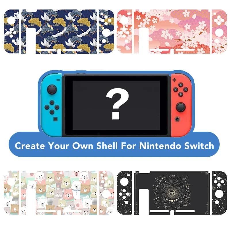 Custodia protettiva rigida per Nintendo Switch custodie Creative per Anime da gioco su misura Cover per decalcomania Kawaii carina