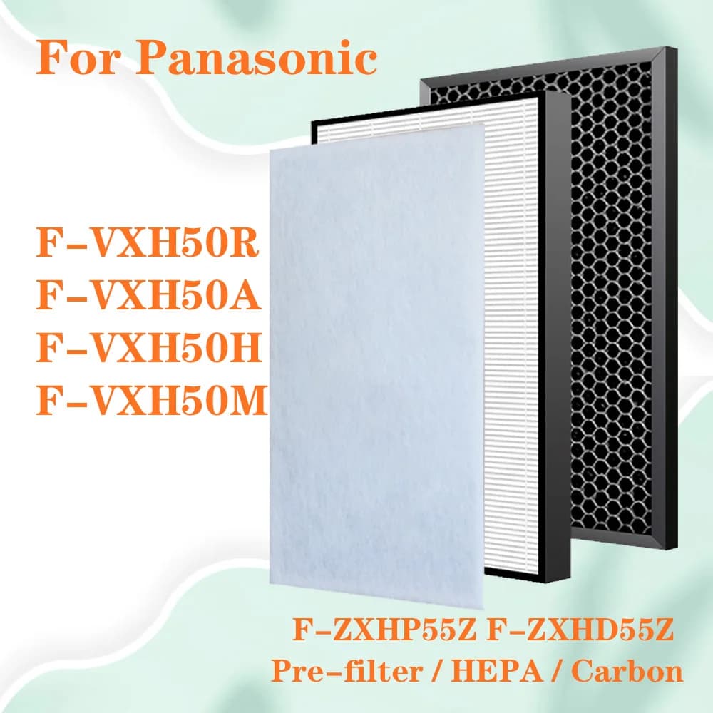 Per purificatore d'aria Panasonic F-VXH50R F-VXH50A F-VXH50H F-VXH50M Filtro HEPA di ricambio e filtro a carbone attivo