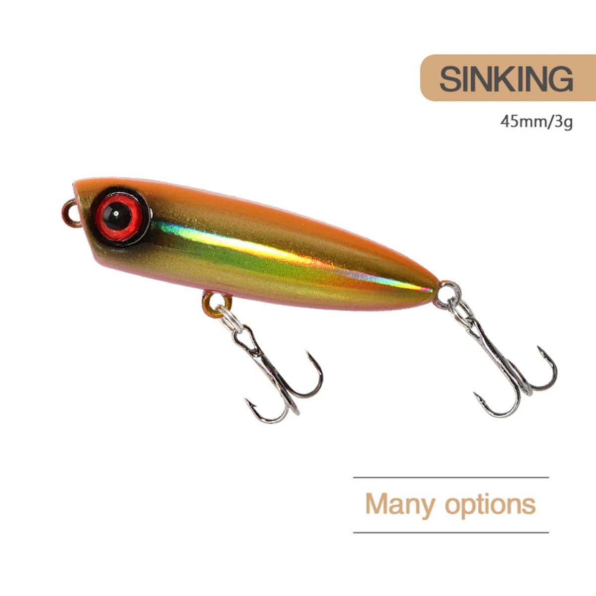 4.5cm 3g Fishing Lure Micro Popper Wobbler QOOP45 affondamento Full Water Pencil Lure Jerkbait Artificial Bait Opsariichthys Bait