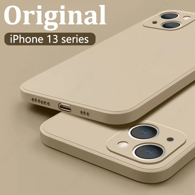 Custodia in silicone liquido morbido antiurto per iPhone 17 16e 16 15 13 14 Pro Max Cover per telefono in TPU sottile di lusso per iPhone Air 16 17 Pro