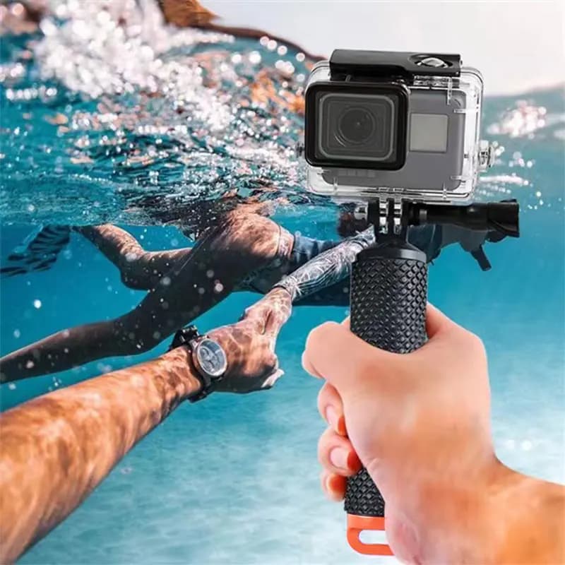 Treppiede con impugnatura galleggiante per Gopro Hero 13 12 10 7 5 Insta360 DJI Osmo Action Camera Supporto per immersione impermeabile Monopiede Selfie Stick