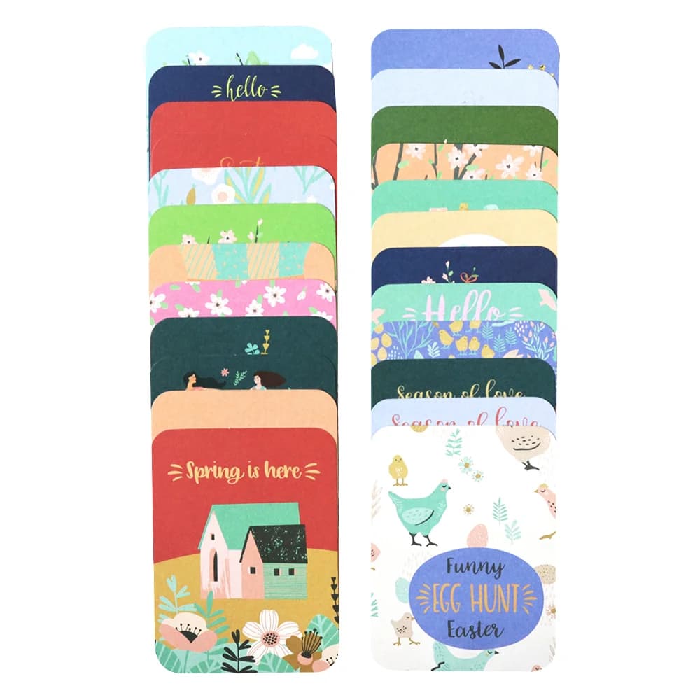 Creative Path 24pcs Scrapbooking Journaling Cards Cardboard Double Sided Journal Cards Easter Spring Greeting Cards For Crafts