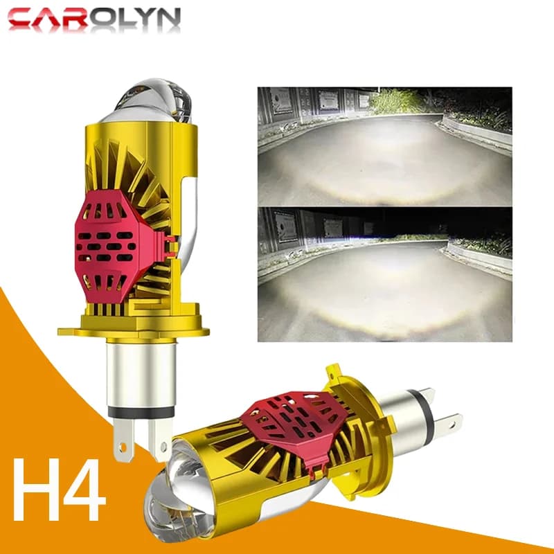 Proiettore Mini LED H4 Carolyn con Lente Bi-LED 110W Canbus 14000LM Facile da Installare con Raffreddamento a Ventola per Auto/Moto 8-90V