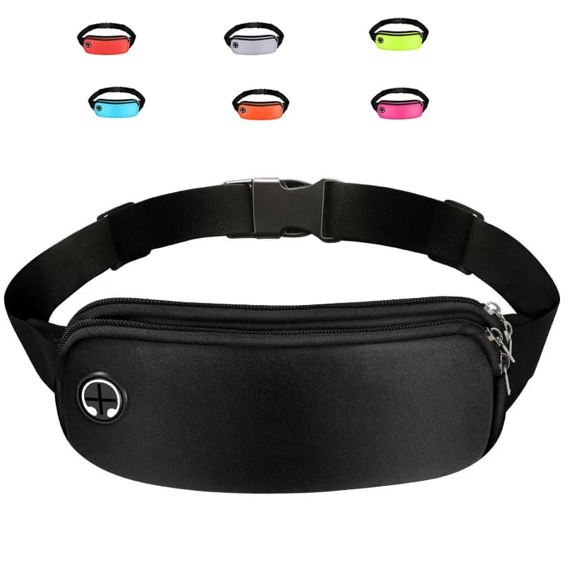 Running Waist Bag for Phone Adjustable Bike Waist Waterproof Reflective Strip Invisible Sports Waist