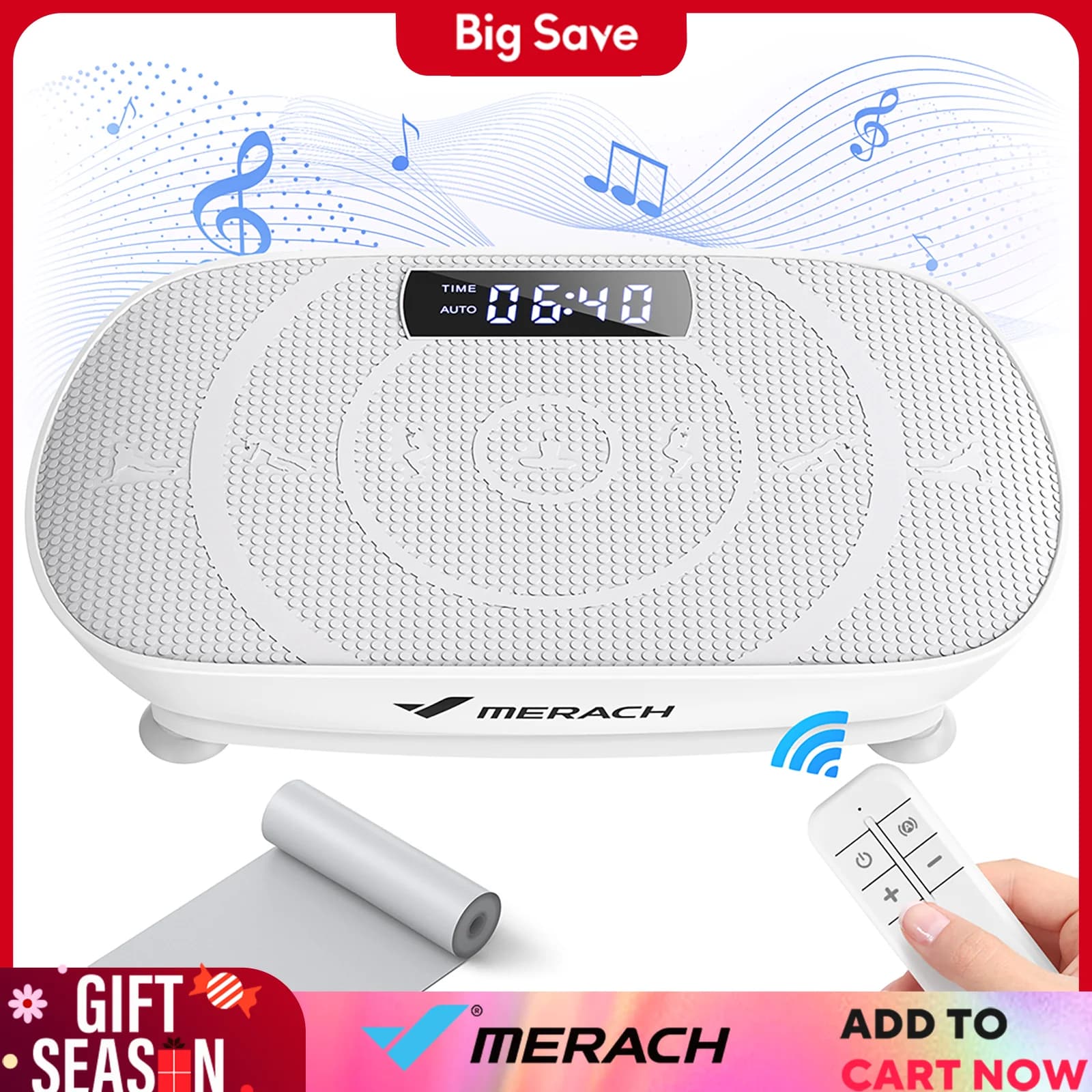 MERACH Exercise Machine with Vibration Plate Body Training Power Vibration Platform Fitness Platform Vibration Plate Weight Loss and Modeling