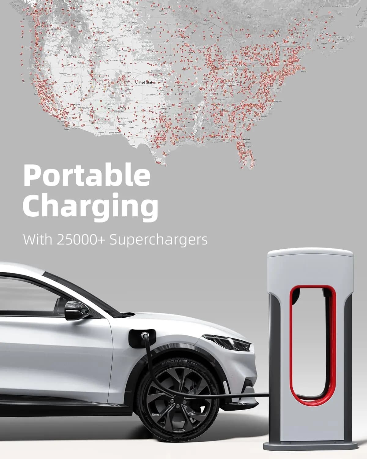 Adattatore Caricabatterie NACS a CCS con Blocco di Sicurezza, Ricarica Rapida Max 500A 1000V per Adattatore Tesla Supercharger, Caricabatterie per Veicoli Elettrici CCS1 Compatibile con Tesla Supercharger