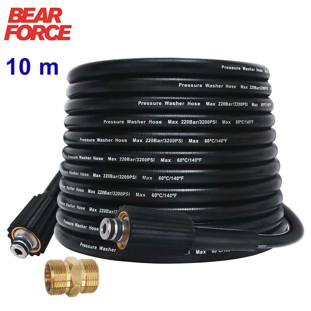 Flexible Hose for High Pressure Washing Machine Flexible Hose for Car Wash Extension Flexible Hose for Water Cleaning M22-Pin 14/15 for Karcher Elitech Interskol Huter