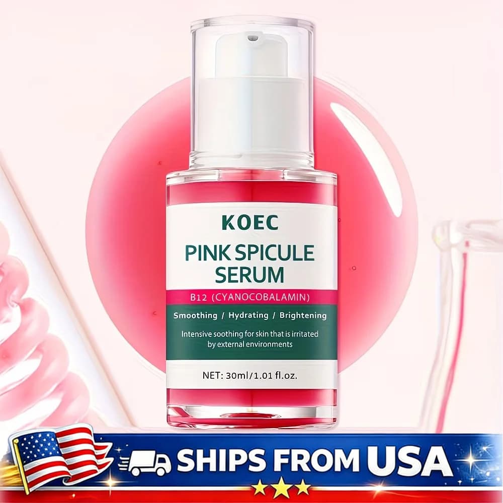 Bright and moisturizing face serum Pink Spicule with collagen and niacinamide for smooth and firmed skin, suitable for all skin types