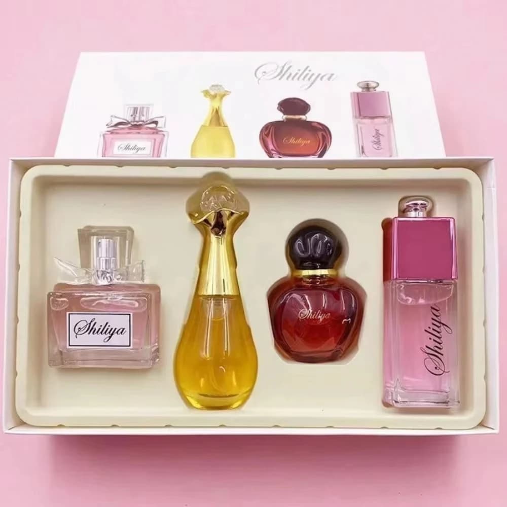 Gift Set of 4 Pieces of Eau de Toilette for Women — Fresh Floral Fragrance, Collection of Niche Perfumes