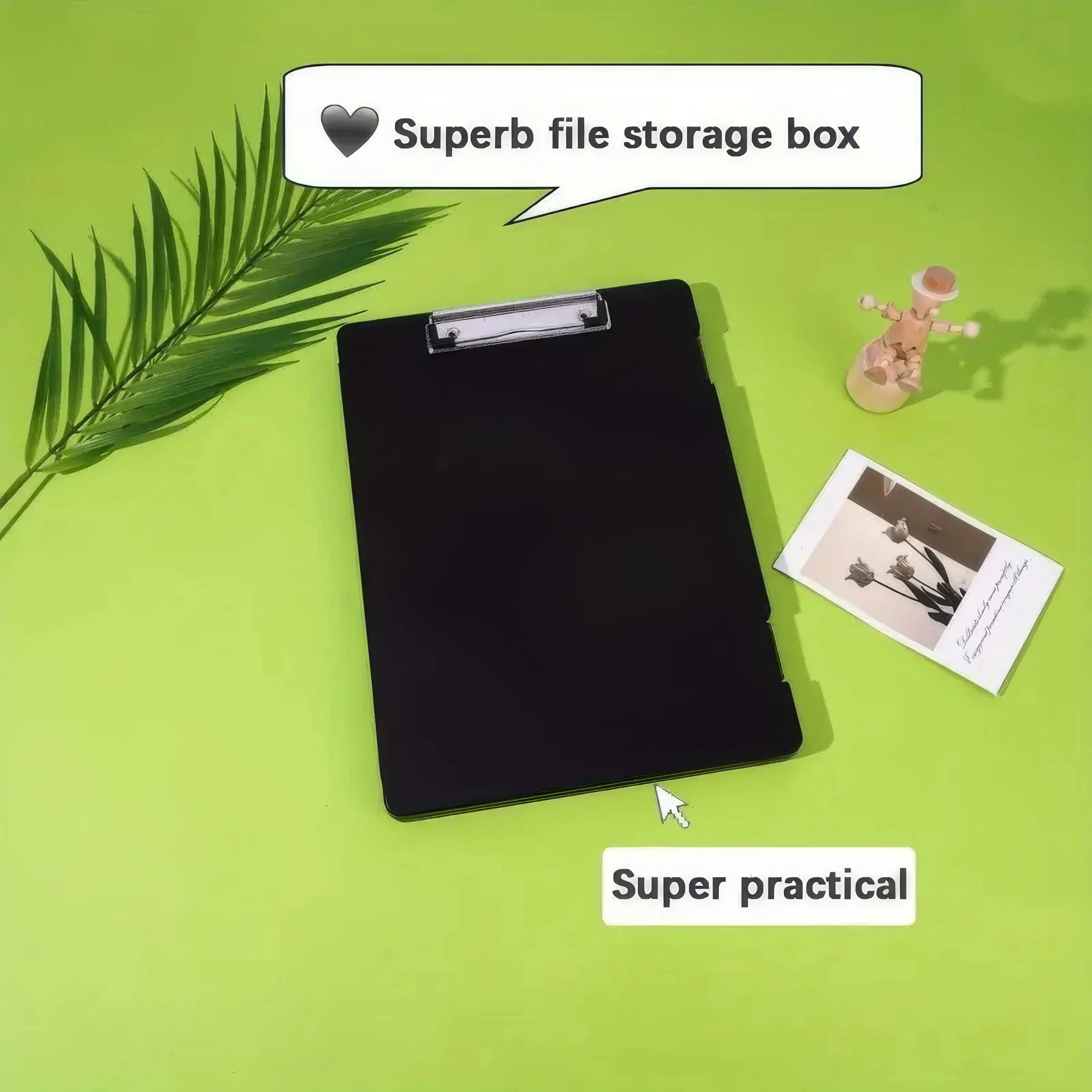 Scatola nera per archiviazione documenti, confezione da 1, organizer per documenti A4, porta cartelle da scrivania, forniture per ufficio e scuola, custodia antipolvere per carta