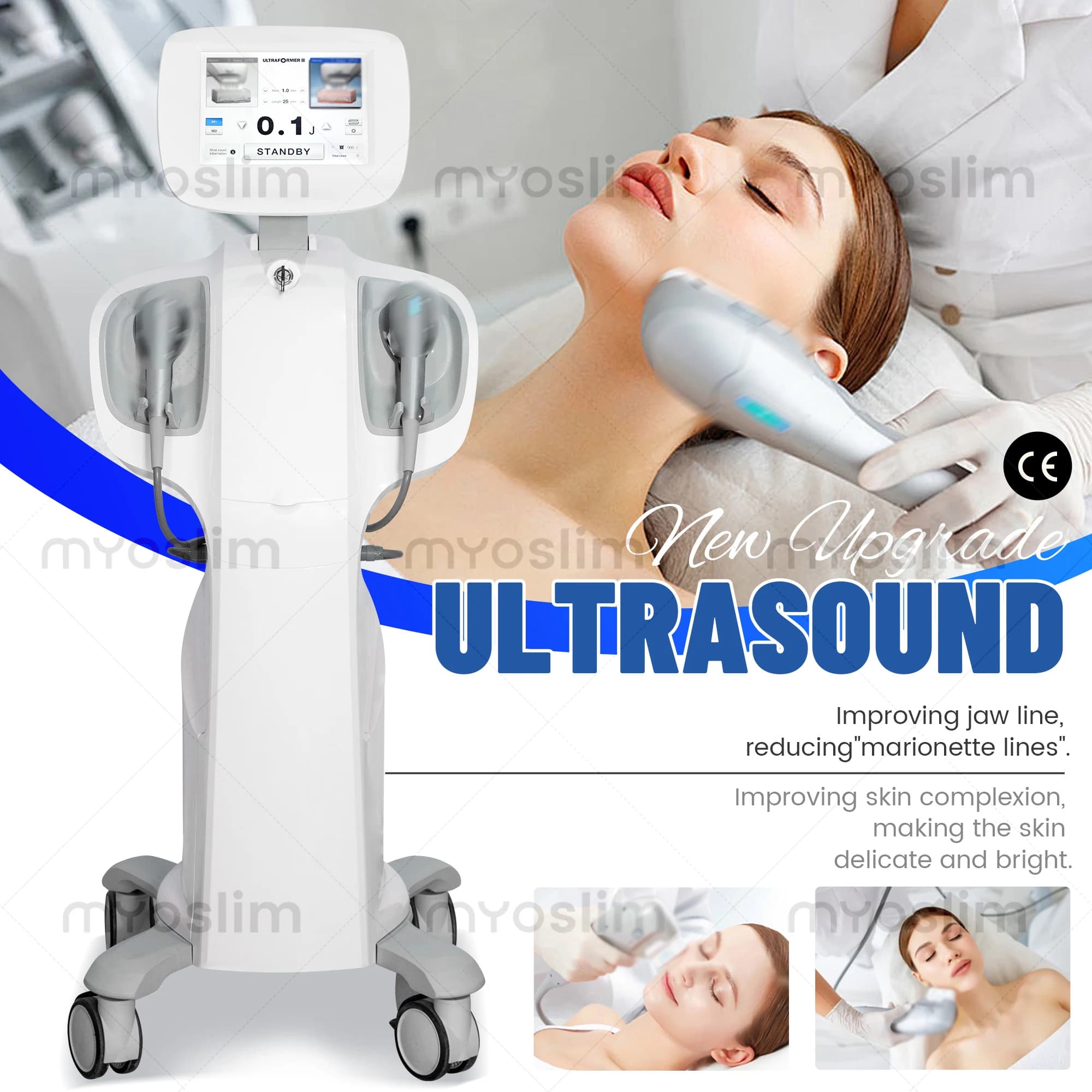 Macchina per Lifting HI FU SMAS 7D in Offerta, Ultrasuoni Focalizzati ad Alta Intensità per Rassodamento della Pelle del Viso e del Corpo, Attrezzatura per Salone