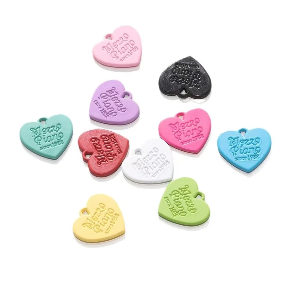 10 pendenti a forma di cuore color caramello, per braccialetti fatti a mano, orecchini, collane, ciondoli, gioielli fai da te, accessori per la creazione di accessori