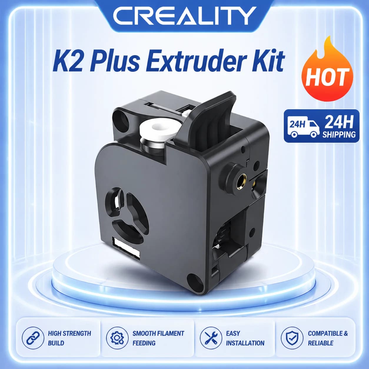 Upgrade Estrusore Creality K2/K2 Pro/K2 Plus con Rapporto di Riduzione 6.25:1, Doppia Ingranatura e Sensore di Rottura Filamento Integrato per Stampante 3D K2