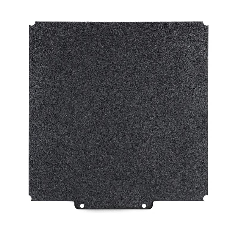 Piastra di stampa PEI For Raise3D Pro 3, 368x347mm, in acciaio flessibile testurizzato PEI bifacciale, letto di stampa magnetico, nero