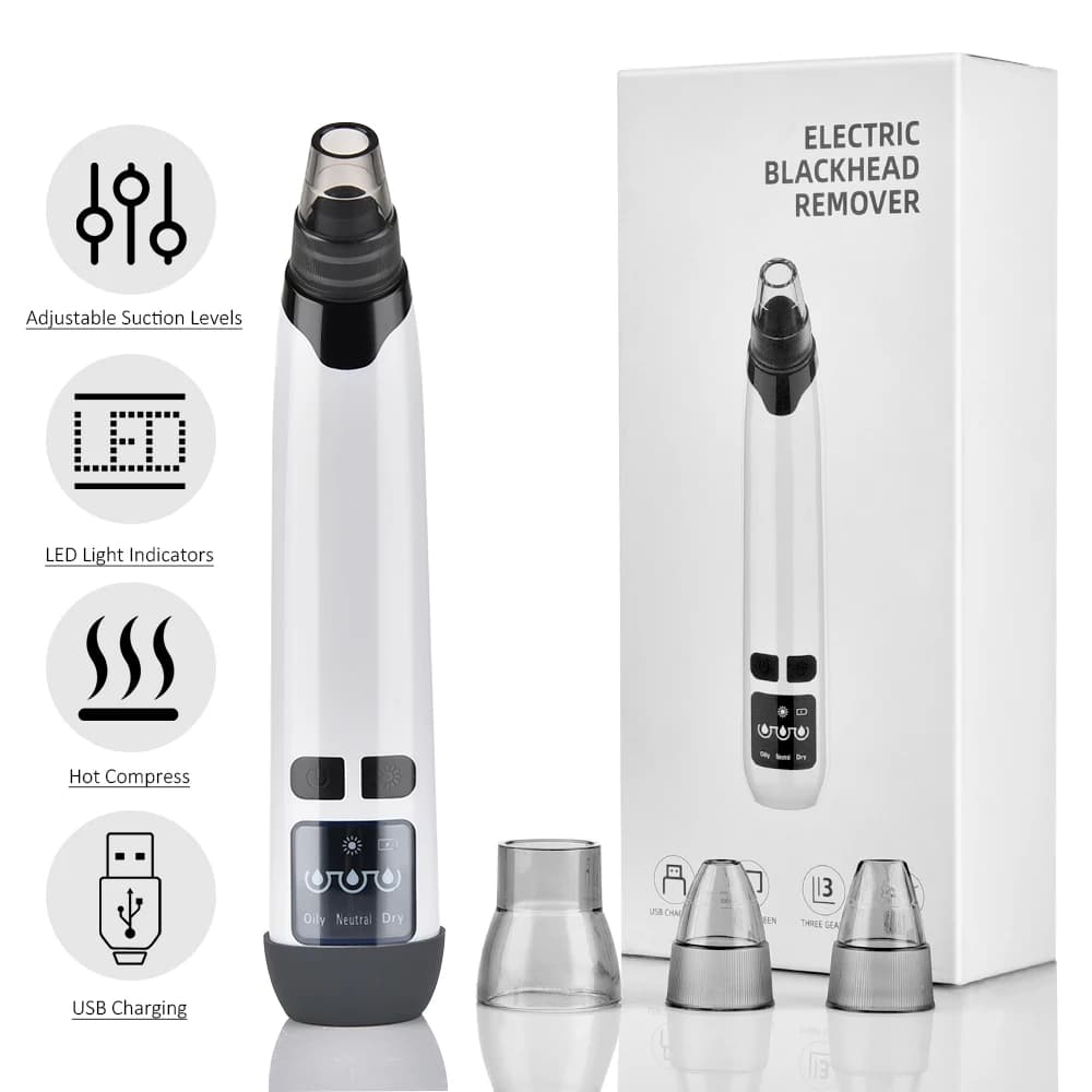 Hot compress Removal of black dots Vacuum extraction Detergent for acne pores Electric nose Face Deep cleansing Skin care device Birthday gift
