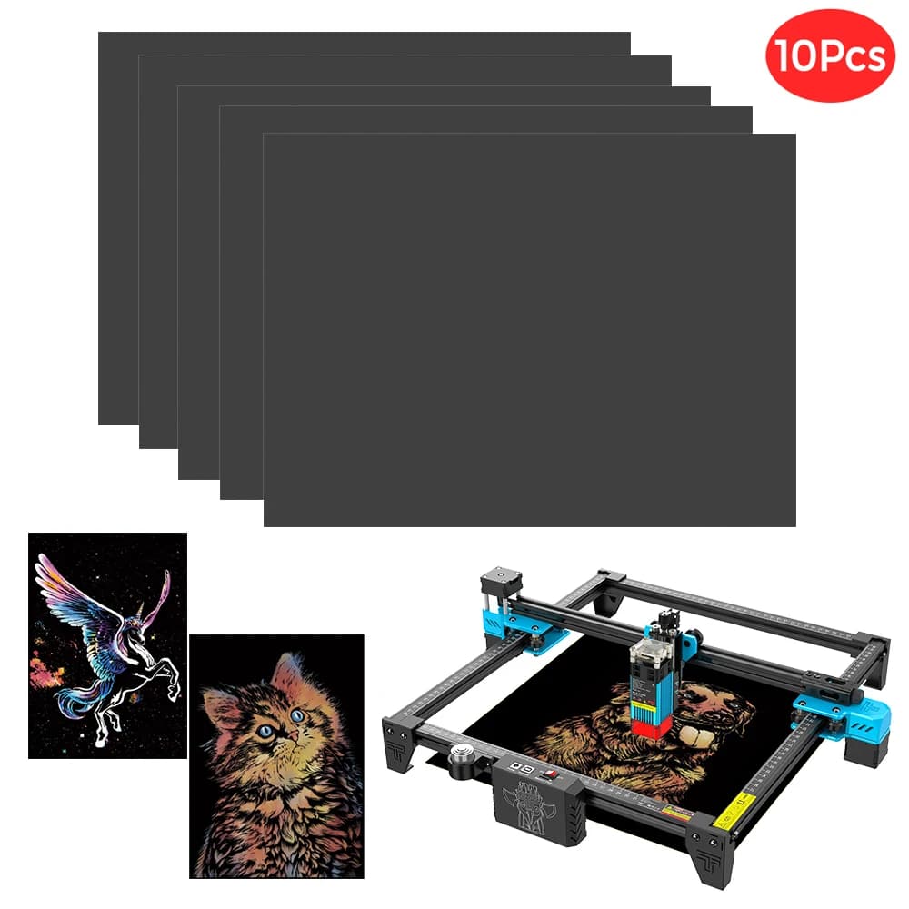 Laser Engraver Magic Color Rainbow Scratch Art Paper Card Set Random Color for Laser Engraving TTS-55 DIY Drawing Gift