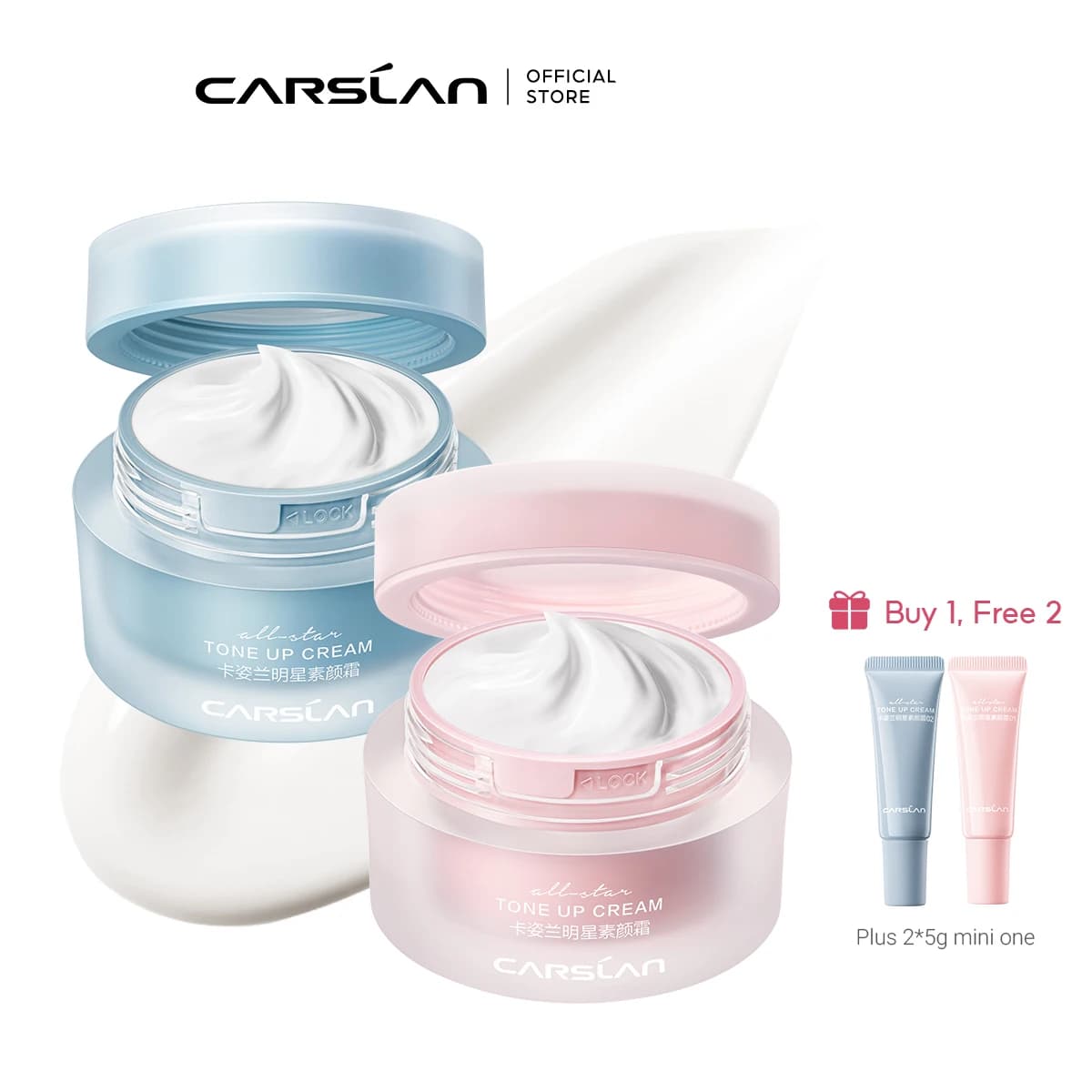 CARSLAN All Star Tong-up Cream fondotinta per il viso sbiancante Dress Cream idratante idratante Primer per il trucco