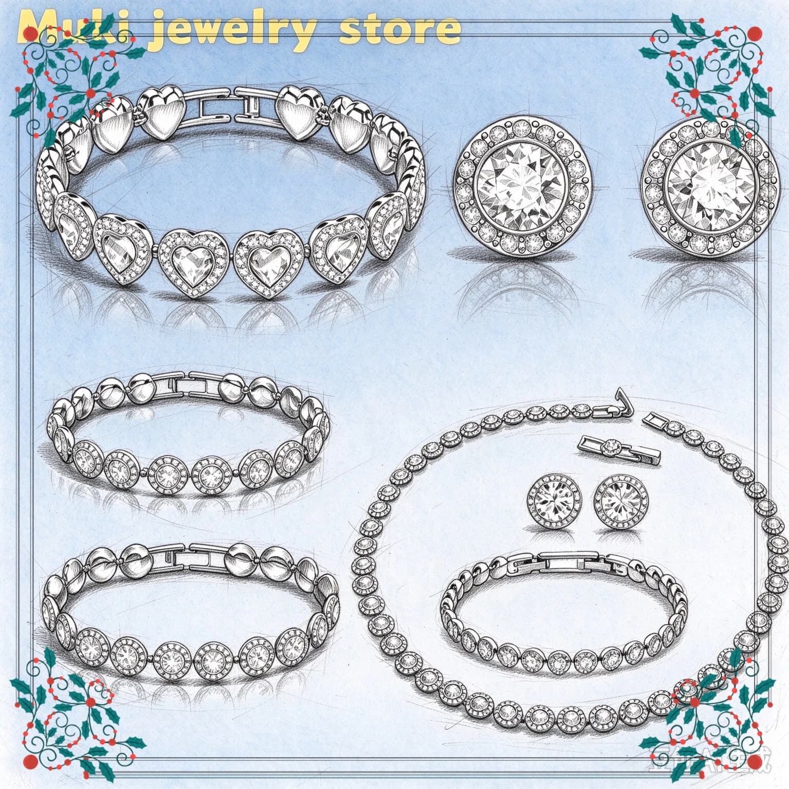 2026 NEW Luxury Charms Heart Round Dragonfly Earrings Necklace Fine Jewelry Set Women Arrow Necklace Bracelet Romantic Gift