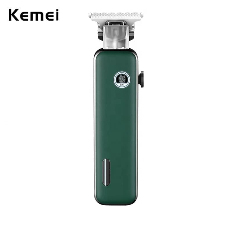 Kemei Professional Barber Hair Trimmer T-blade Dry-sharing and fading All-around haircuts outlining the machine for close cutting