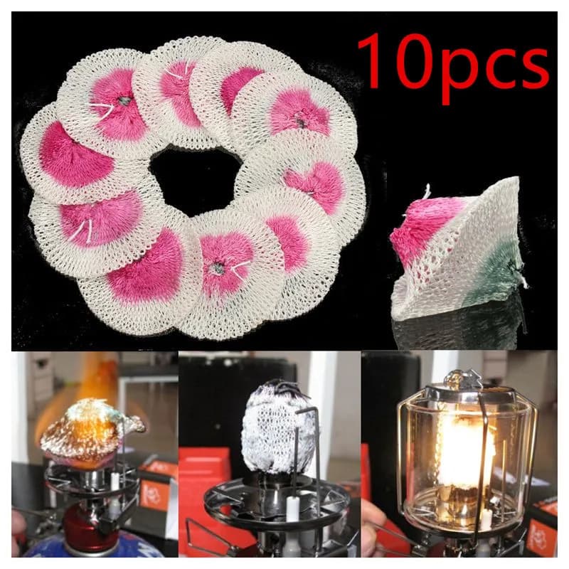 10 pcs 70mm/100mm Camping Gas Lantern Mantelli Cover Durable Garza Knit Light Safe Tools Outer Parts Replacement Shades