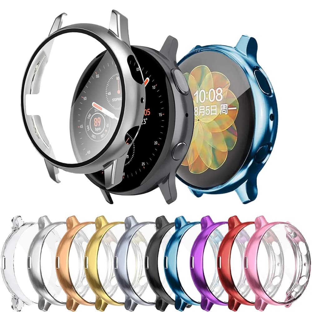 Case for Samsung galaxy watch active 2/1 44mm 42mm cover smartwatch bumper accessories protection full cover screen