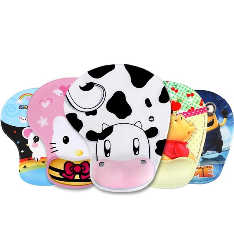 Vendita calda Addensare Cartoon 3D Comodo tappetino per mouse da polso per tappetino ottico/Trackball Tappetino per mouse Computer Cs Go Gaming Mouse Pad
