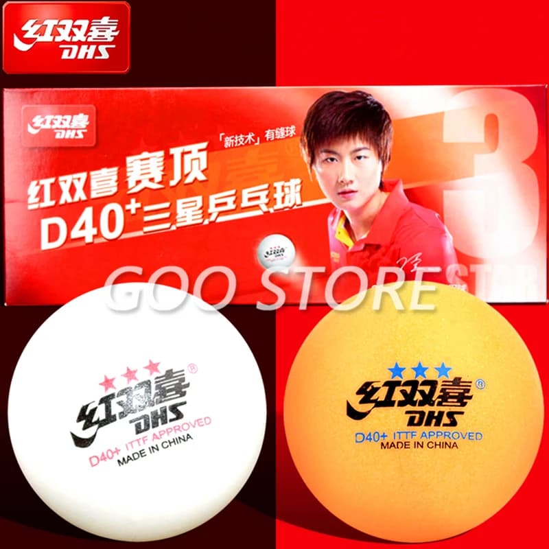 DHS 3-Star D40 + Palle Da Tennis Da Tavolo 3 Star nuovo materiale 3-Star seamed ABS palline di plastica poli di Ping Pong Balls