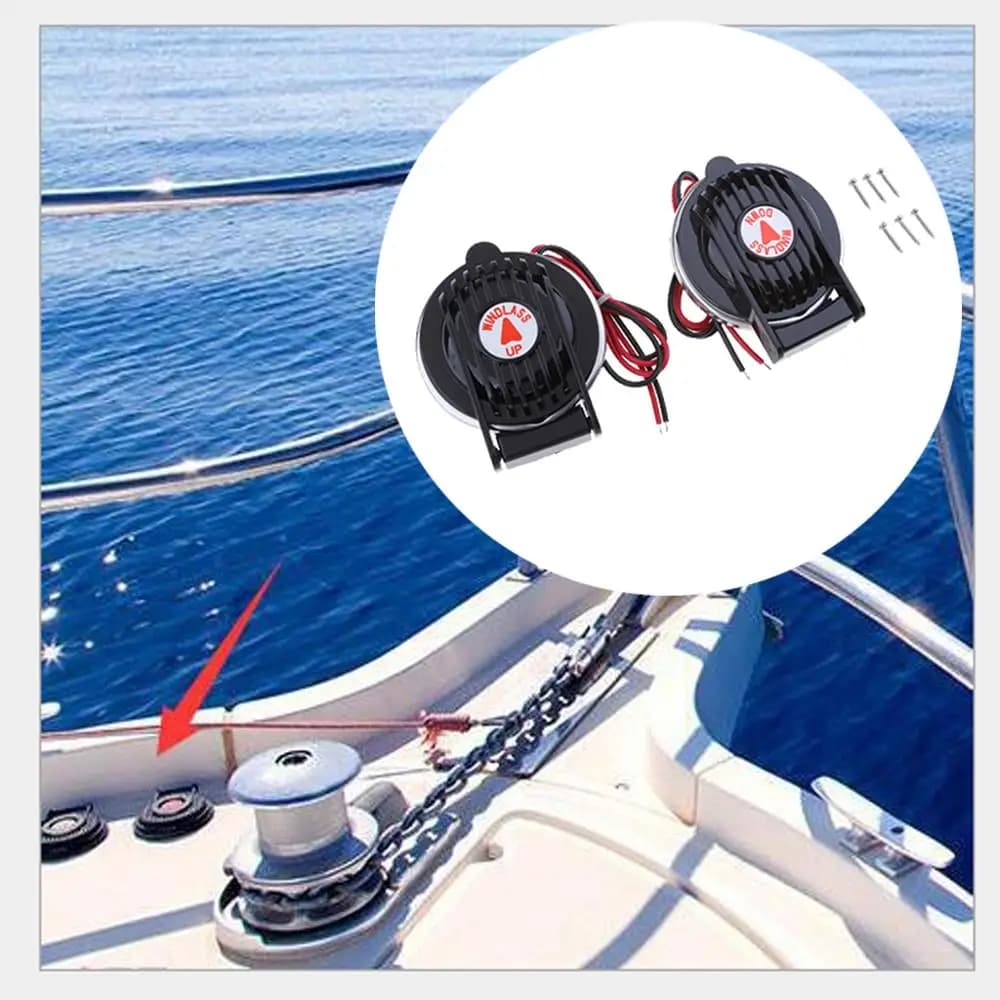 2pcs interruttore a pedale per verricello per barche Marine interruttori a singola direzione su/giù interruttore a pedale di ancoraggio per verricello DC12V/24V