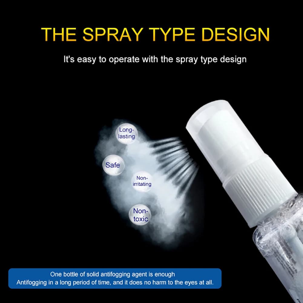 Agente antiappannamento liquido solido agente antiappannamento Spray per occhialini da nuoto maschere subacquee per lenti in vetro può essere utilizzato quando aggiungi acqua