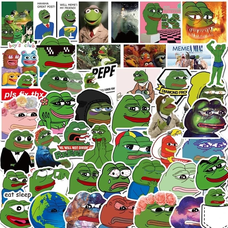 10/30/50PCS Interessante Rana PEPE Graffiti Meme Adesivi Per Skateboard Casco Confezione Regalo Bicicletta Computer Notebook Auto giocattoli per bambini