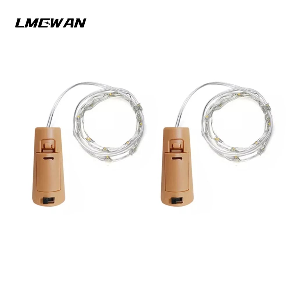 LED vino sughero String Light LR44 batteria a bottone fata luci festa di natale ghirlanda luci colorate impermeabili