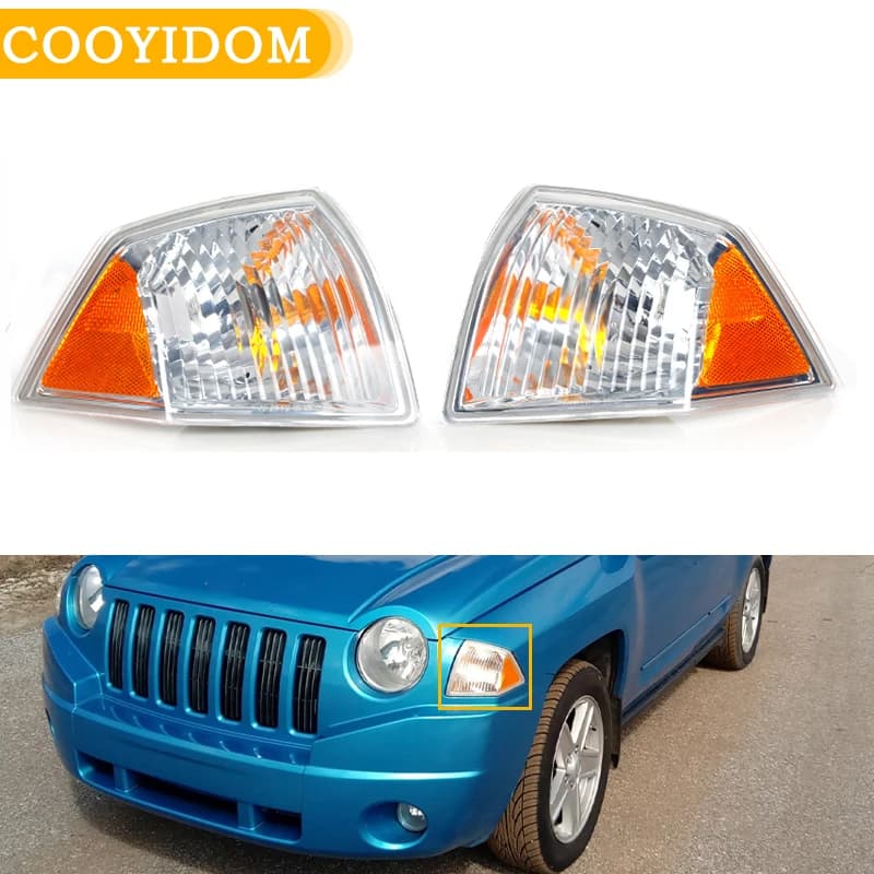Per Jeep Compass 2007 2008 2009 2010 Luce Laterale di Posizione e Indicatore di Direzione Anteriore Senza Lampadina CH2521144