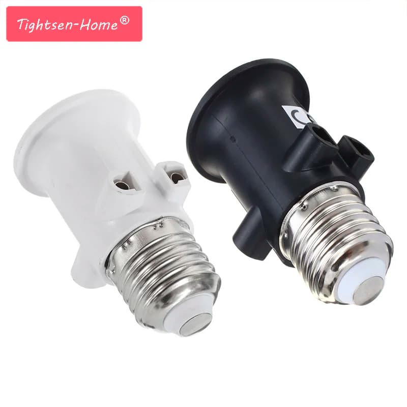 Conversione presa base portalampada adattatore lampadina E27 ignifugo PBT con spina europea AC100-240V 4A per luci