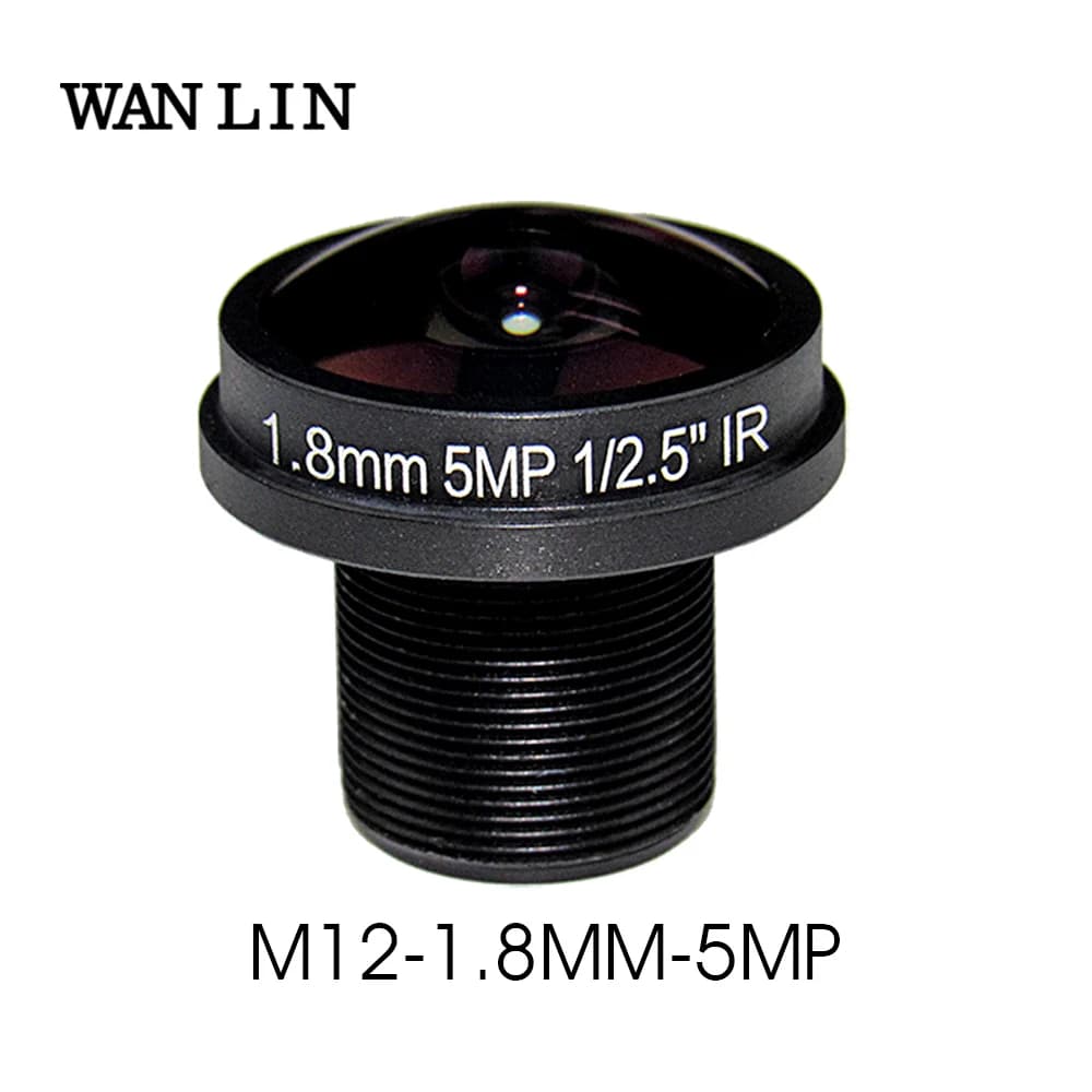 Obiettivo da 1.8mm Obiettivo CCTV Fisheye IR M12 Obiettivo per telecamera CCTV 5 Megapixel HD per telecamera IP HD 180D Ampio angolo di visione F2.0 1/2.5"