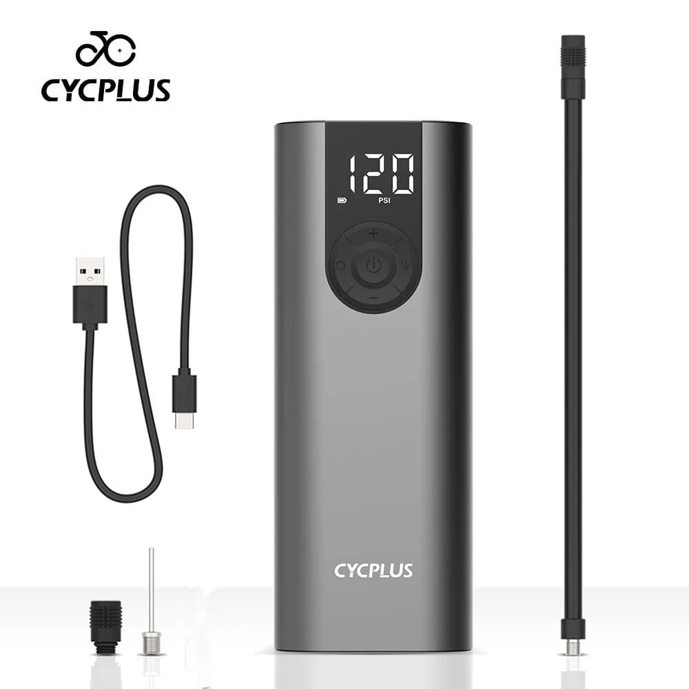 CYCPLUS A8 Pompa per pneumatici portatile per bicicletta Gonfiatore per bici Compressore d'aria elettrico Batteria ricaricabile ad alta pressione per palle per auto
