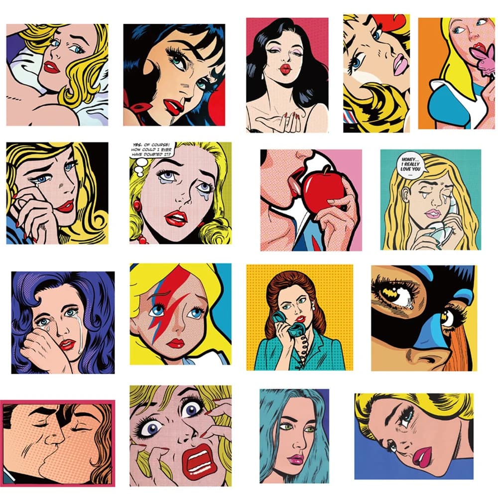 10/30/50/100PCS Pop Art adesivi skateboard chitarra valigia laptop bici telefono auto scherzo impermeabile Graffiti adesivo decalcomania giocattolo per bambini