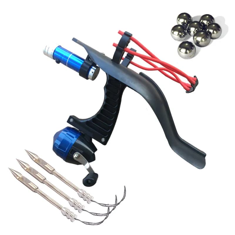 Fionda da caccia arco catapulta plastica ABS multifunzione sfera in acciaio munizioni freccia tiro mirino balestra pesca HVIP